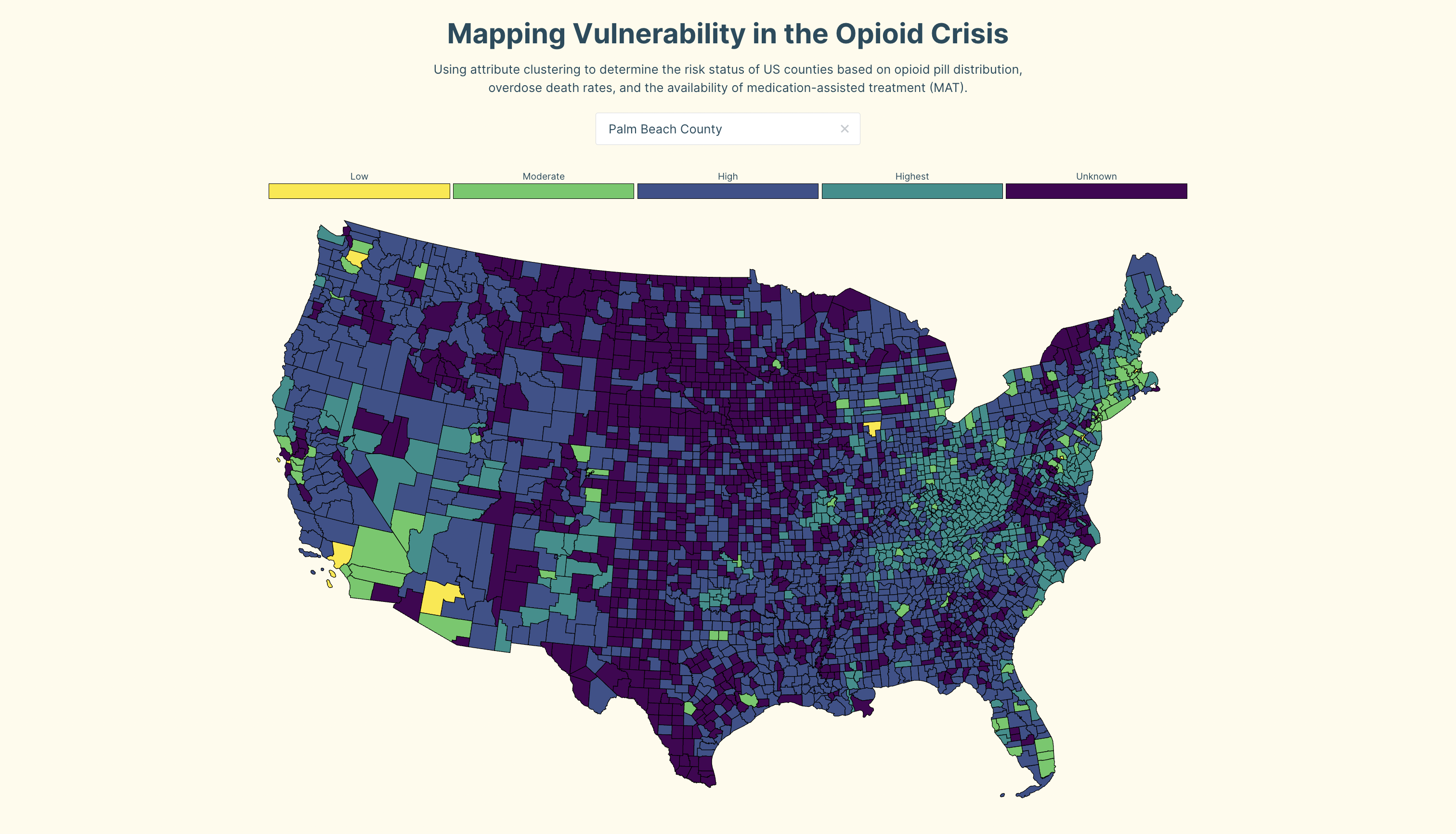 Molly Cook Opioid Vulnerability   Opioid Map 